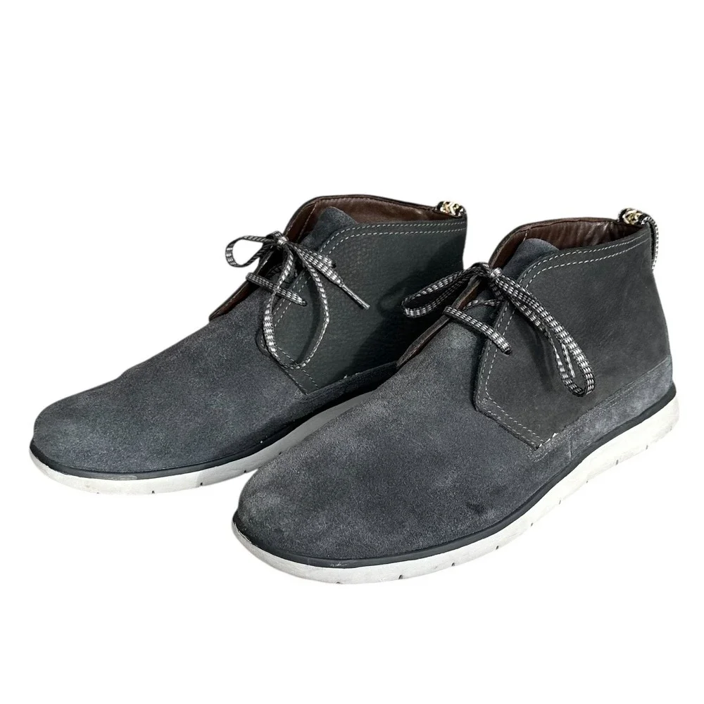 Men's 11.5 UGG Freamon Dark Gray Leather Waterproof‎ Chukka Lace Up Boot 1094358